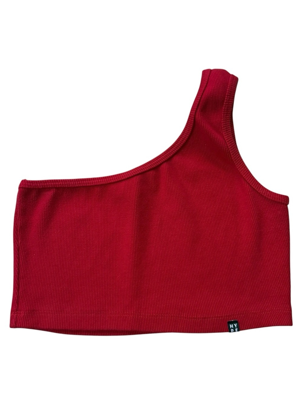 Hype & Vice Red One-Shoulder Crop Top size Medium